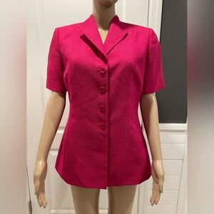 Le Suit short sleeve blazer size 10